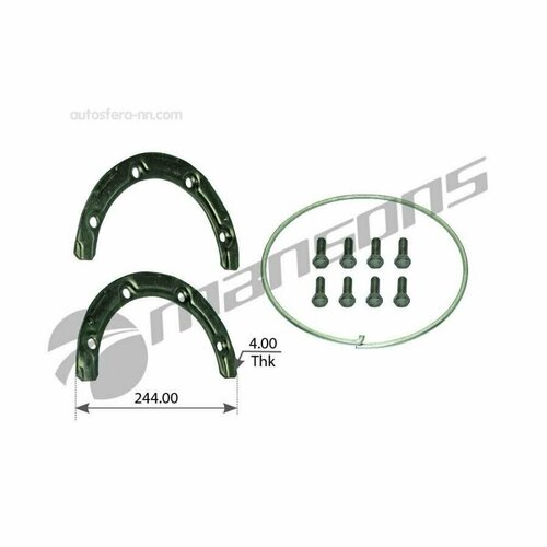 MANSONS 900484 900.484_комплект монтажный тормозных дисков !(м) пластины+болты\ VOLVO FH12/FH16