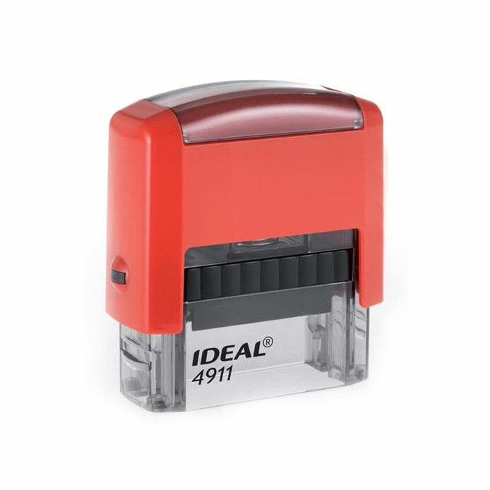 IDEAL 4911 Автоматическая оснастка для штампа (штамп 38 х 14 мм.), Красный