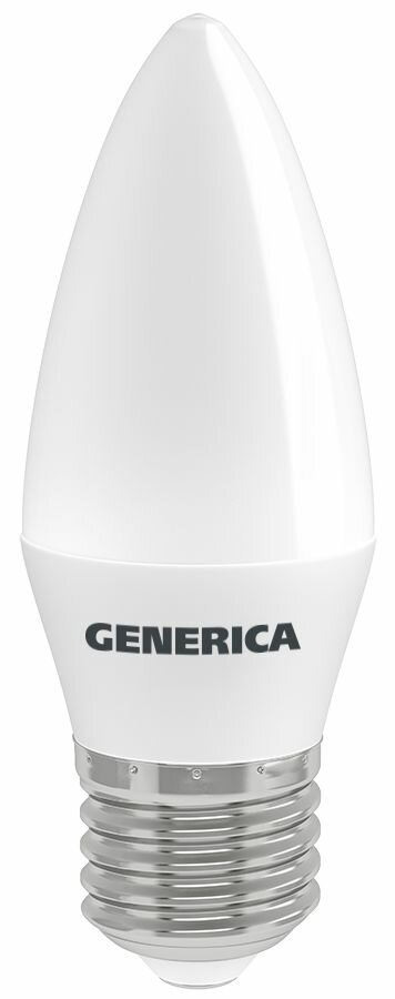 Лампа светодиодная C35 свеча 10Вт 230В 4000К E27 GENERICA