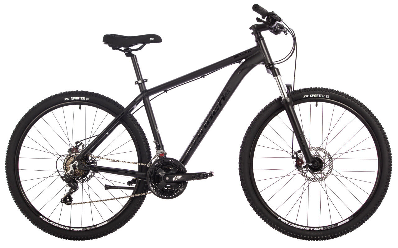 Горный велосипед Stinger Element Evo 27.5" (2024) 20" Черный (176-185 см)