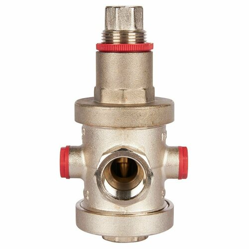 фото Редуктор давления pn25 1/2" вн/вн с выходом под манометр rommer (rvs-0008-000015)