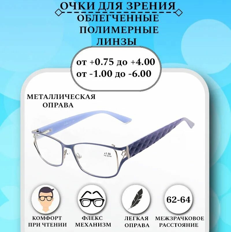 Готовые очки для зрения с диоптриями -6.00 GLADIATR , корригирующие для зрения