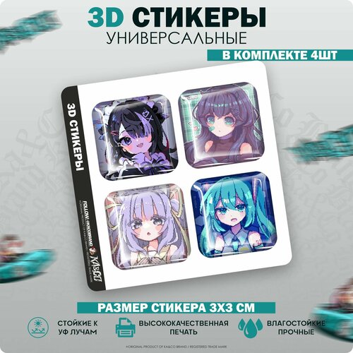 3D стикеры наклейки на телефон Мику хатсуне Anime Tyan