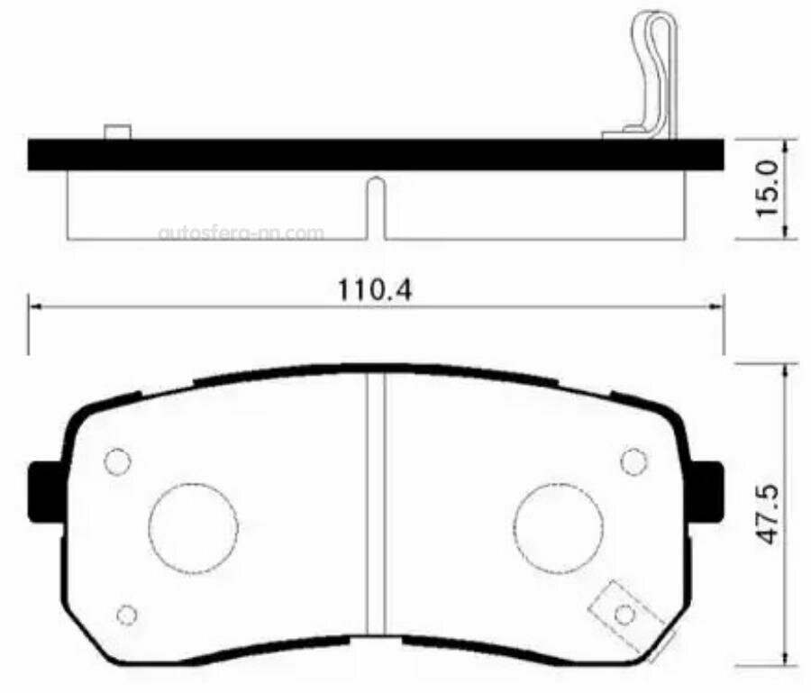 HSB HP1037 Колодки тормозные дисковые задн HYUNDAI: H1 07-09, GRAND STAREX 07-09, VERACRUZ 07-09, IX55 07- \ KIA: GRAND CARNIVAL 05-09, SEDONA 06-09