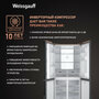 Отдельностоящий холодильник с инвертором Weissgauff WCD 450 BEG NoFrost Inverter четырехдверный холодильник, 3 года гарантии, большой объем, зона свежести, контроль увлажнения, Система ионизации воздуха ION, сенсорное управление, LED-освещение, А+