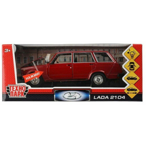 Машина металл свет-звук LADA 2104, 17 см, дв, кап, баг. VАZ-2104-DR