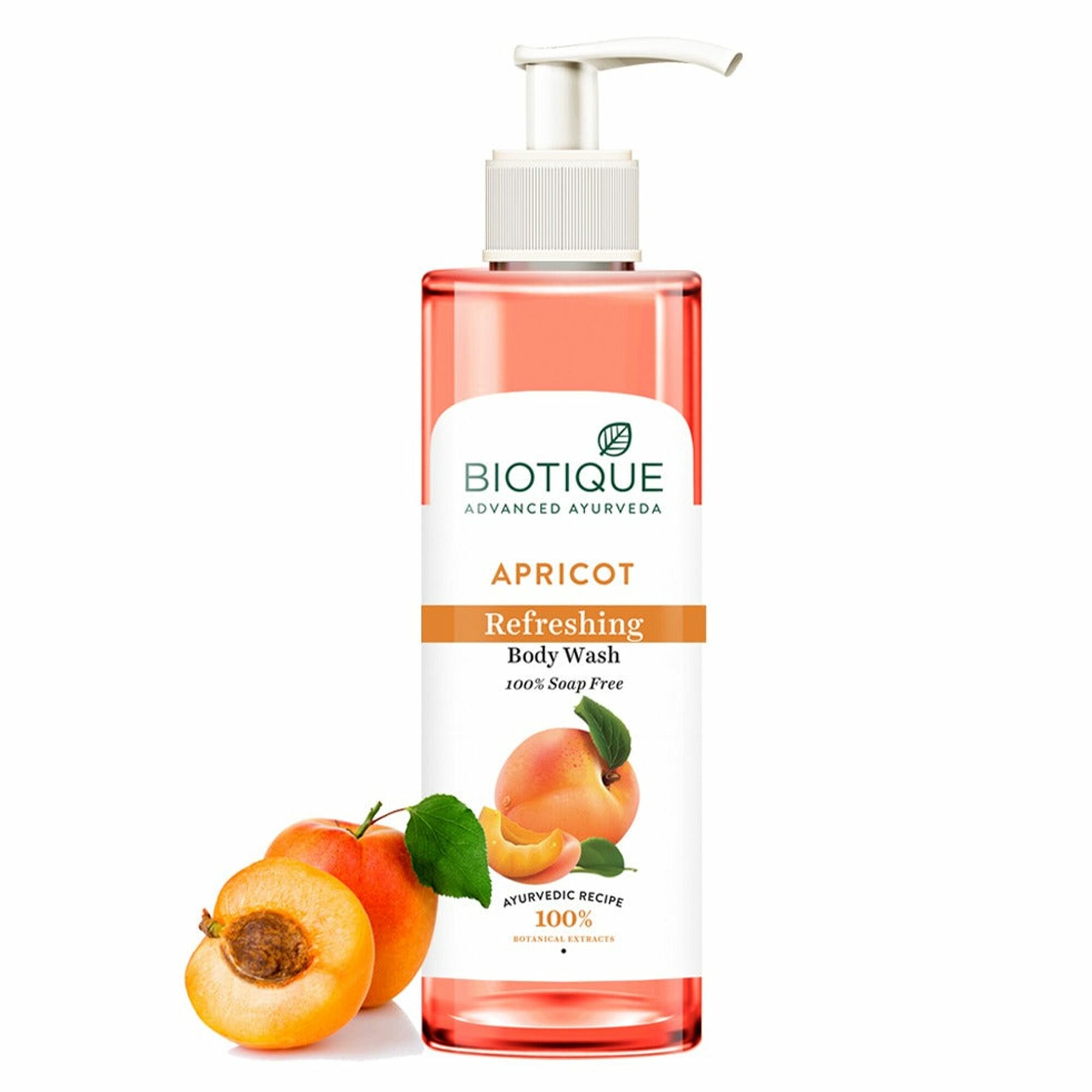 Гель для душа Biotique освежающий с маслом из абрикосовых косточек (Apricot Refreshing Body Wash), 190 мл