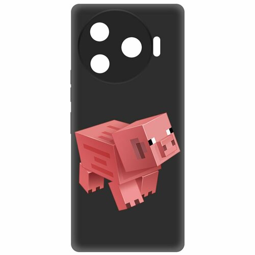 Чехол-накладка Krutoff Soft Case Minecraft-Свинка для TECNO Camon 30 Pro 5G черный чехол накладка krutoff soft case minecraft свинка для tecno camon 18 черный