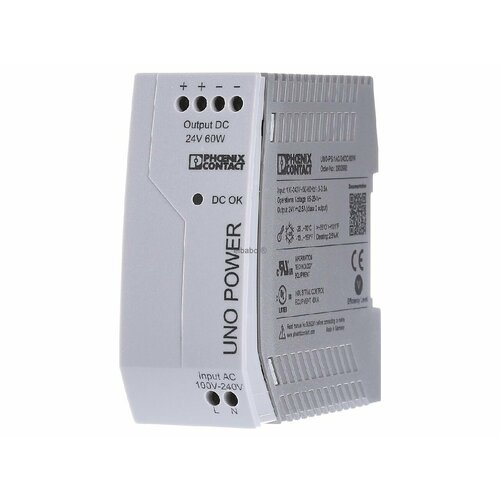 Источник питания постоянного тока 85 264 В 24 В 60 Вт UNO-PS1AC24DC 60W Phoenix 2902992 4046356729208 22770₽