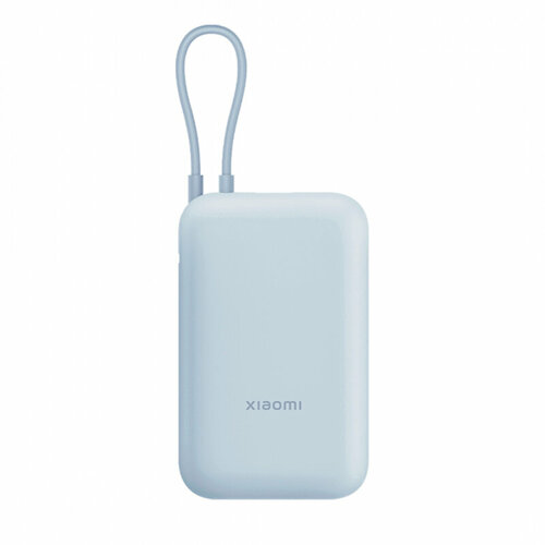 Внешний аккумулятор Xiaomi Mi Power Bank With Cable USB-C 10000mAh Pocket Version (P15ZM), (light blue)