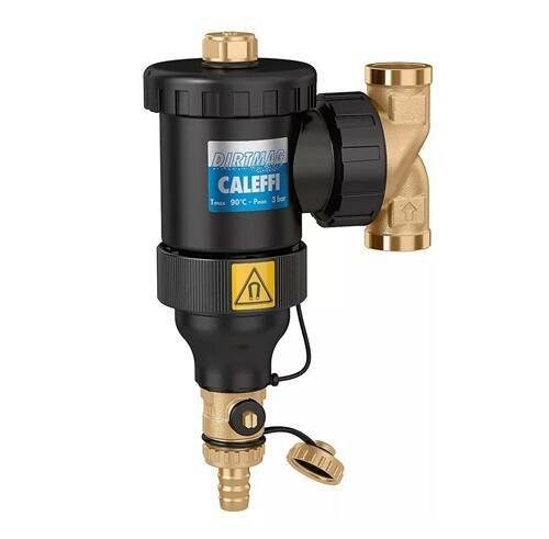 Сепаратор шлама Caleffi 5453 DIRTMAG - 3/4" (ВР/ВР, PN3, Tmax 90°C, с магнитом, угловое исполнение)