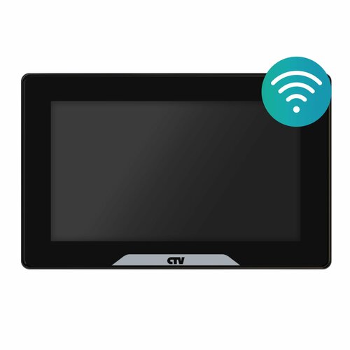 Монитор видеодомофона черный CTV-M5701 с Wi-Fi ctv m5701 монитор видеодомофона черный