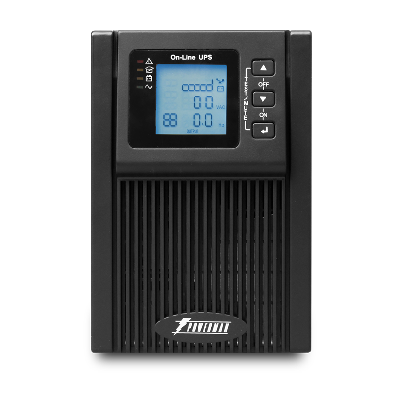 ИБП Powerman Online 1000, 900 Вт, 2 розетки, Schuko, IEC C14, батарея 4 мин POWERMANOnline1000