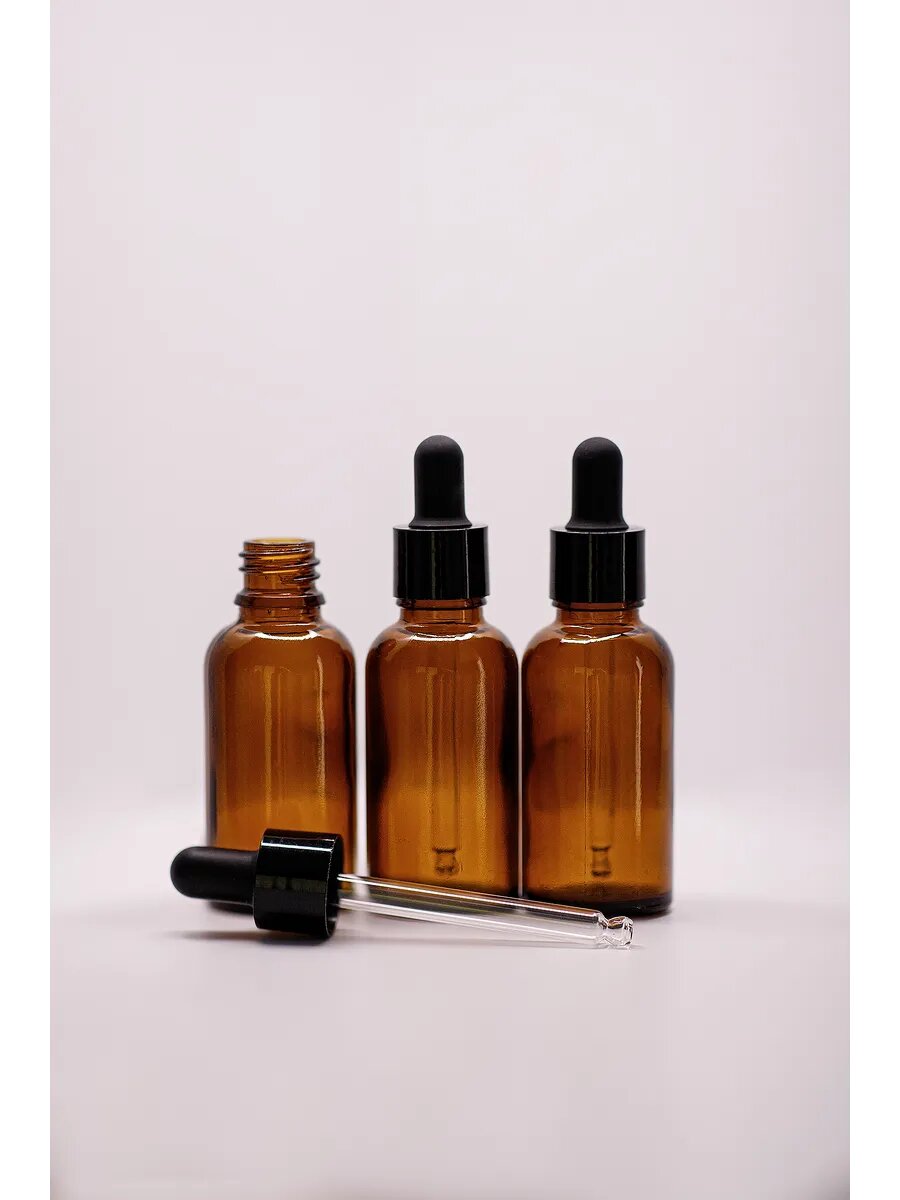 Флаконы стеклянные 30 мл с пипеткой — фото 1