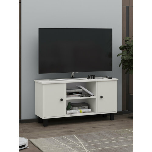 Тумба под телевизор напольная Кео ТТВ-272 белая 53х102х32 см 6579₽