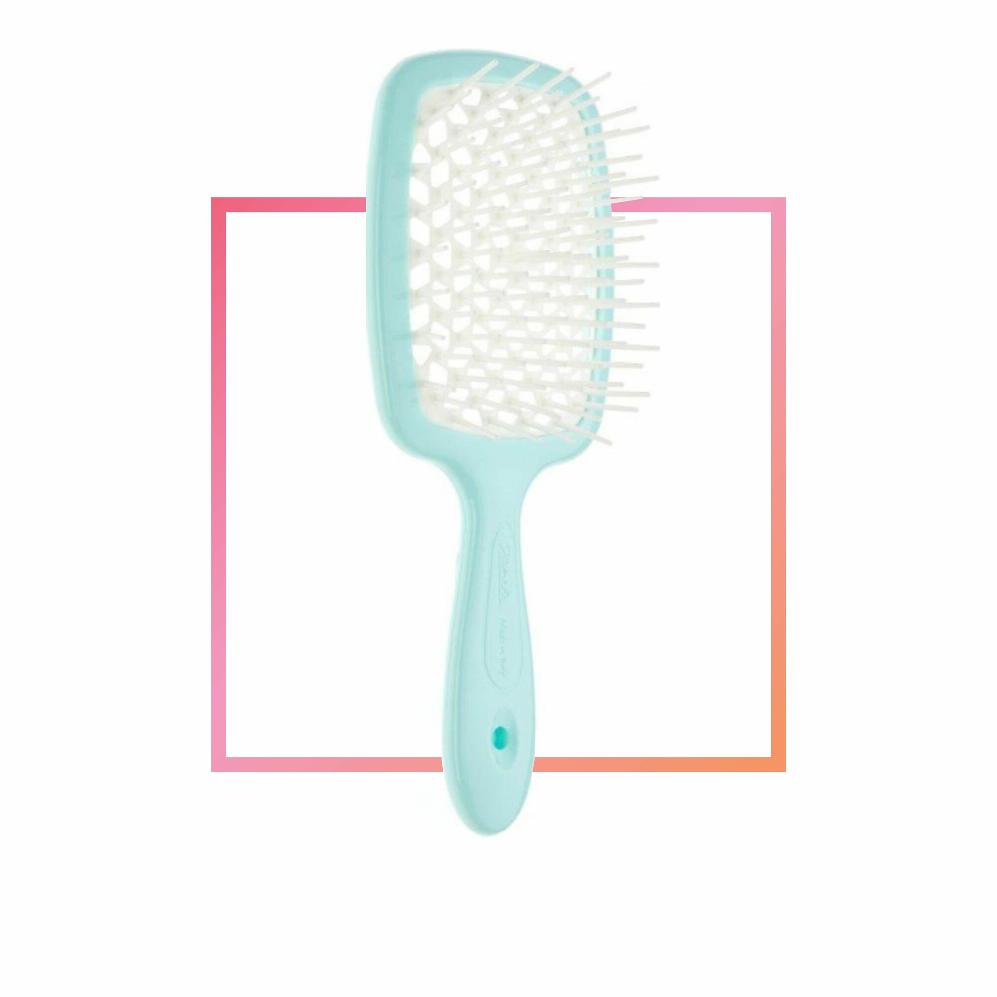 Janeke Superbrush Щетка для волос, бирюзовый, белый — фото 1