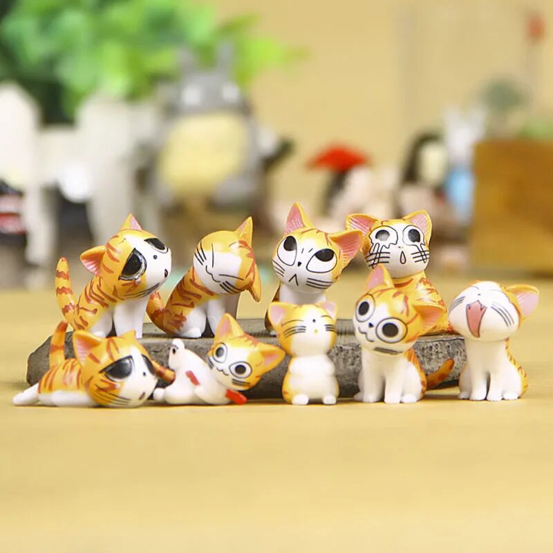 Миниатюрные фигурки котов Moving Forest, цвет: желтый