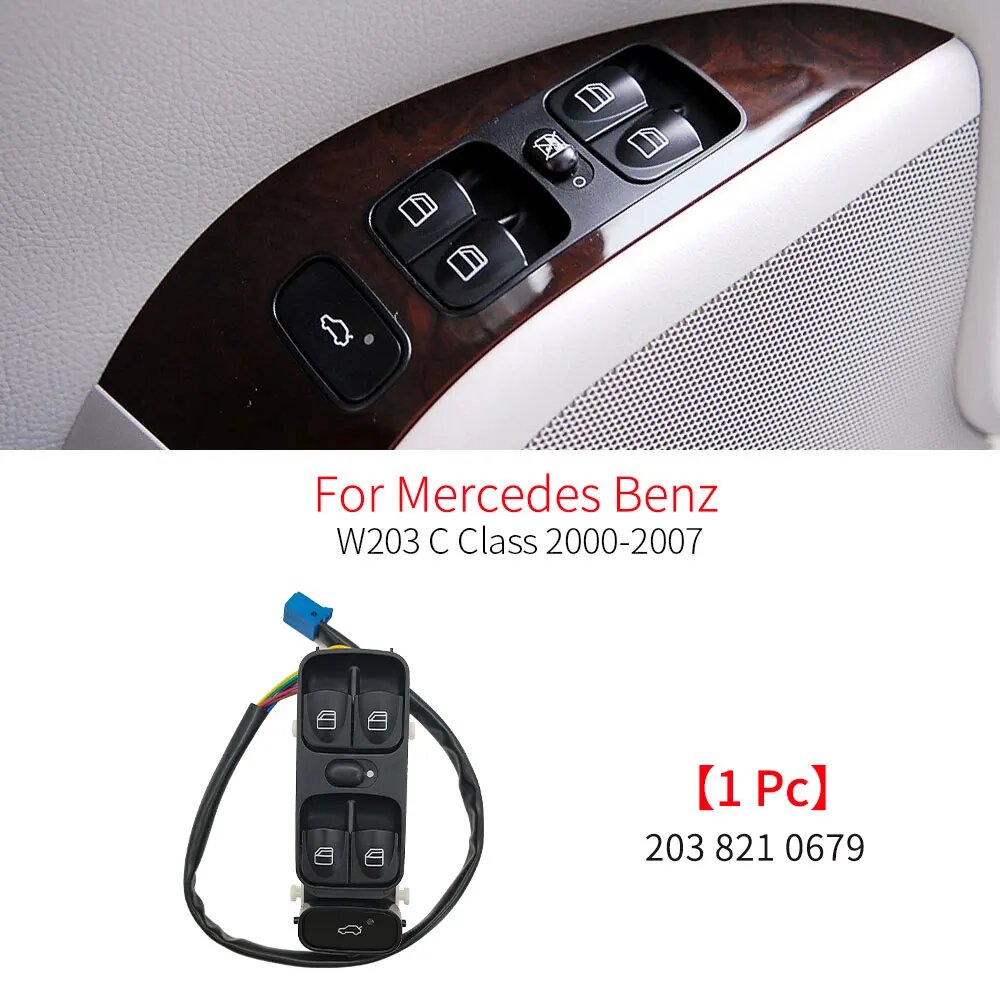Переключатель Стеклоподъемника для Benz W203, сменный аксессуар для Mercedes C Class C180 C200 C250 E300 2038210679
