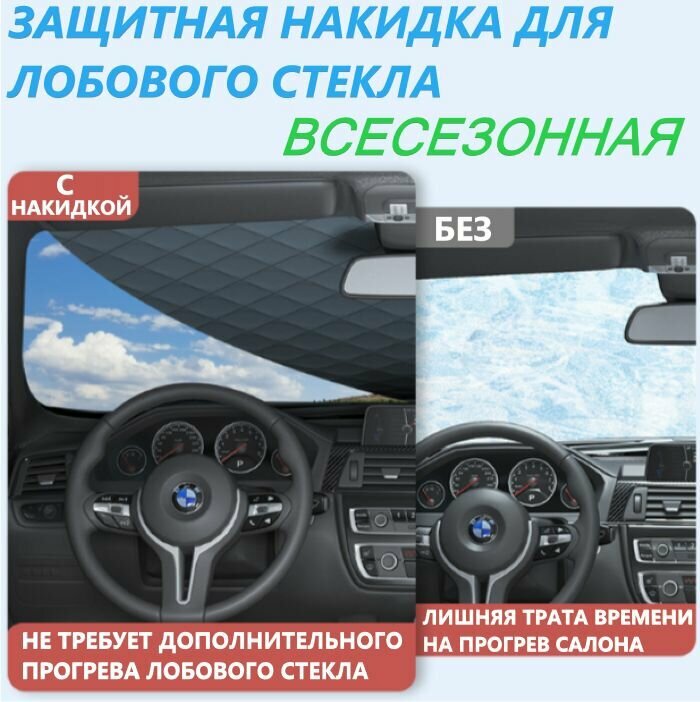 Накидка на лобовое стекло автомобиля от снега, дождя и царапин. Солнцезащитная шторка от замерзания и солнца. Защитный тент чехол зимний. Складной алюминий экран на окно, износостойкий ,145*95. Loloki