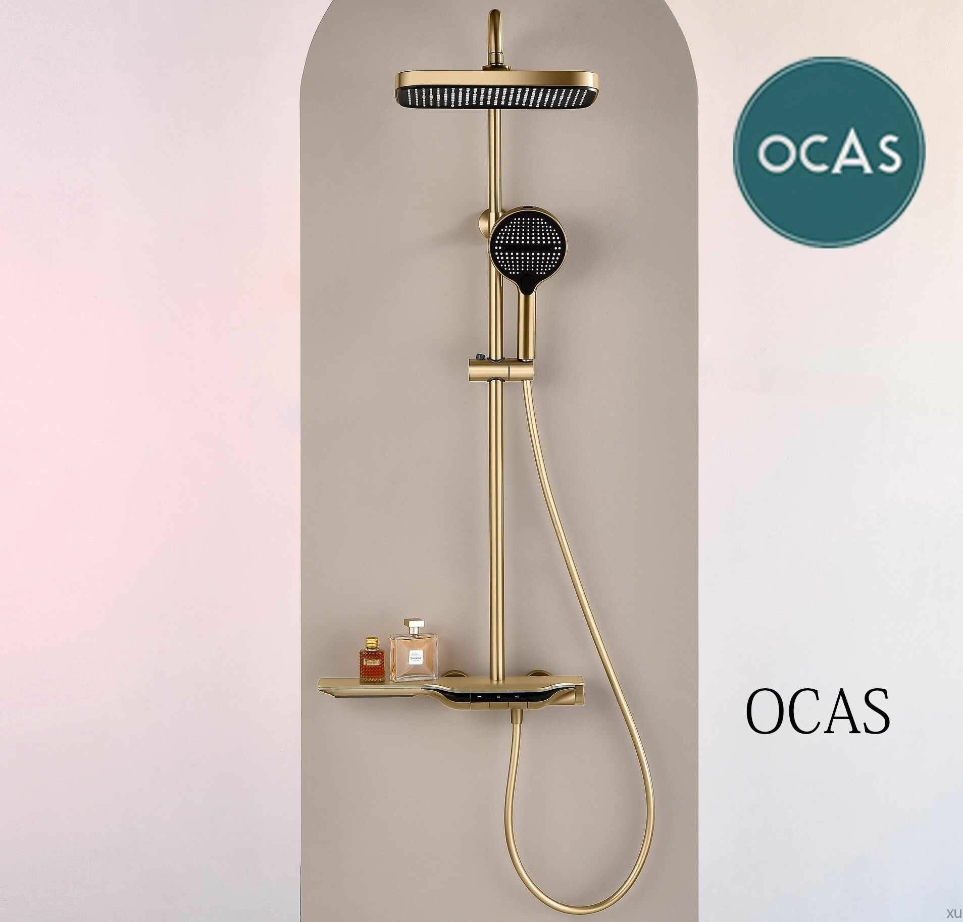 OCAS душевая система, с тропическим душем/тропический душ со смесителем, ванной, латунь, R-A86