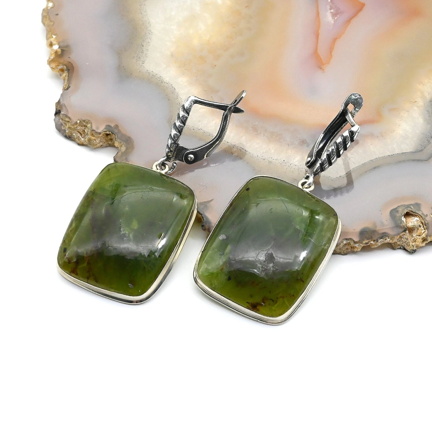 Серьги, опал