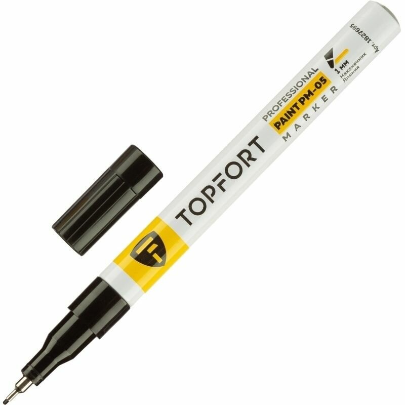 Маркер Topfort "Paint", лаковый, 1 мм, черный (ZP1103)