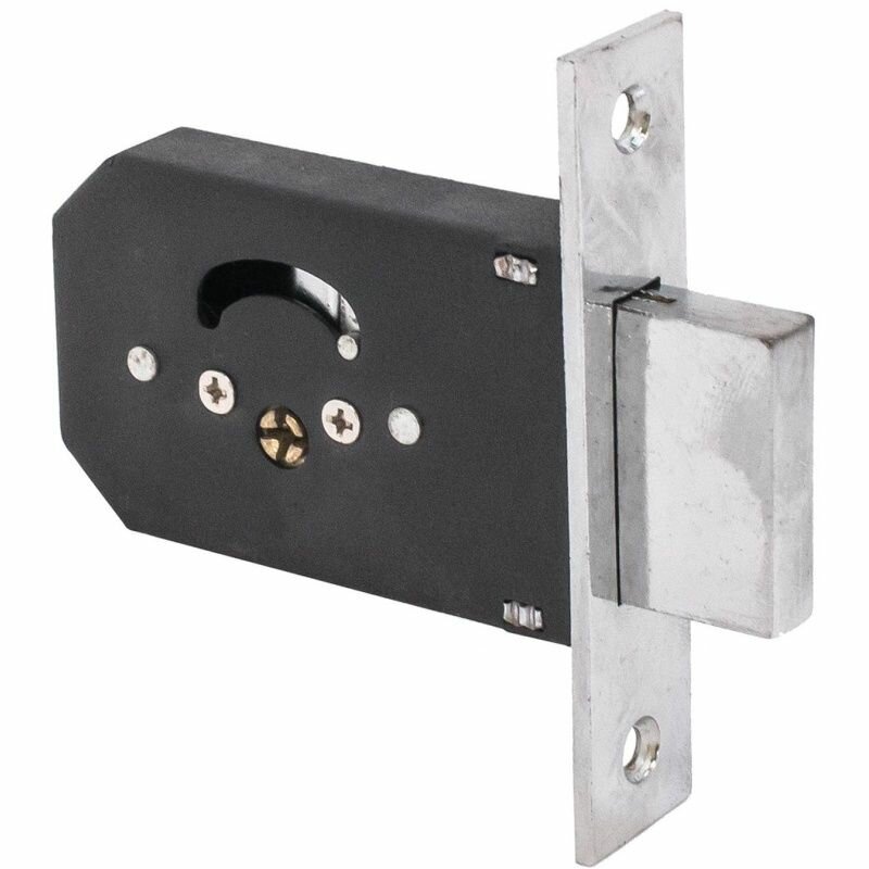 Замок КНР "Стандарт", врезной, 955-5К, CP сталь, хром, без ручки, для деревянной двери, 5 крестовых ключей