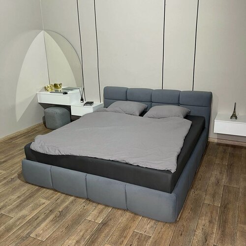 Изображение товара Кровать VIERO Марракеш, мягкое изголовье, 180х200 см, с ортопедическим основанием, без подъемного механизма