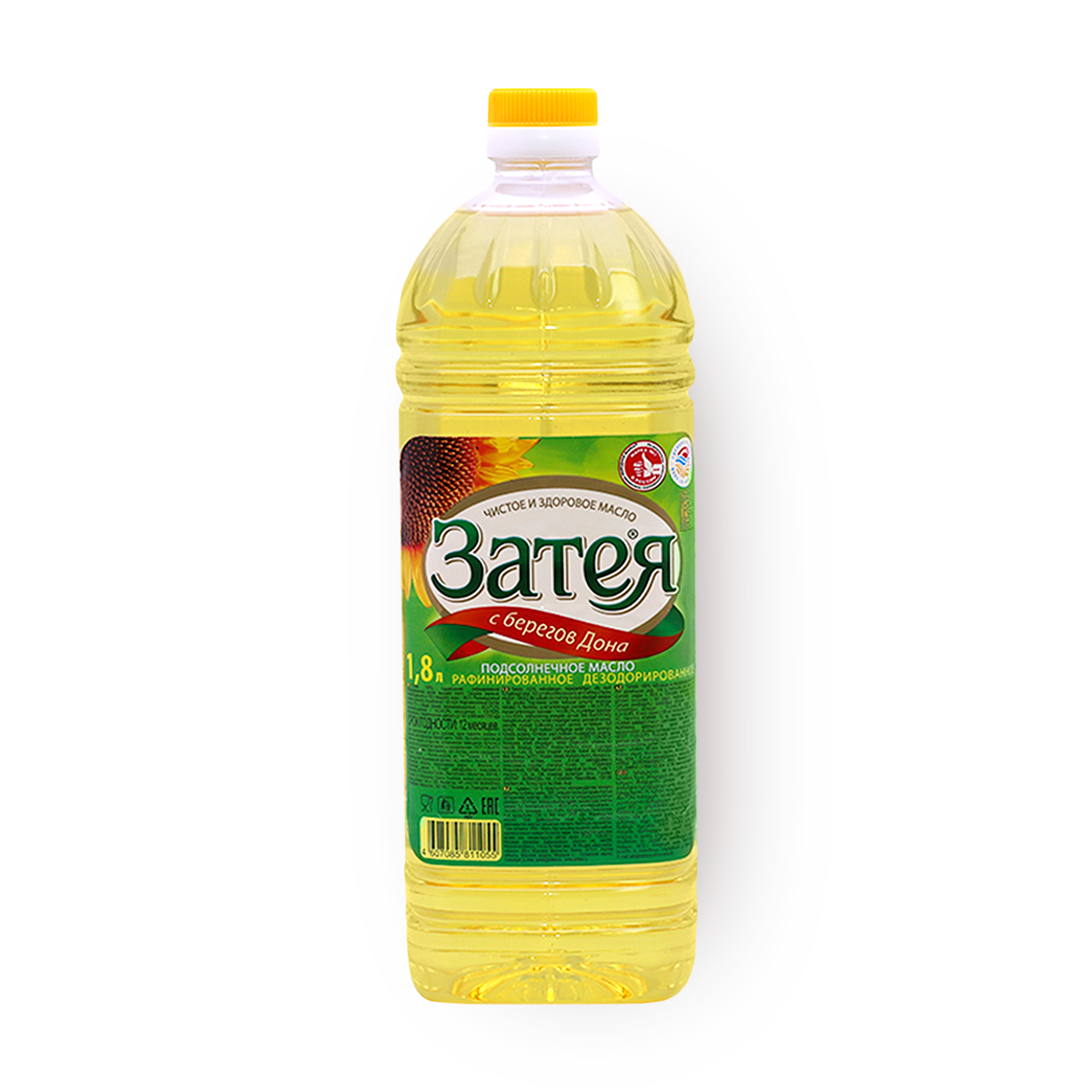 Масло подсолнечное Затея рафинированное, 1.8 L