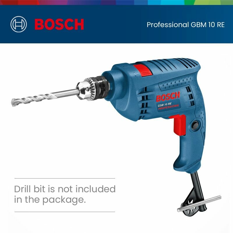 Bosch Дрель-шуруповерт 450W Мощность . Бесступенчатая регулировка частоты вращения