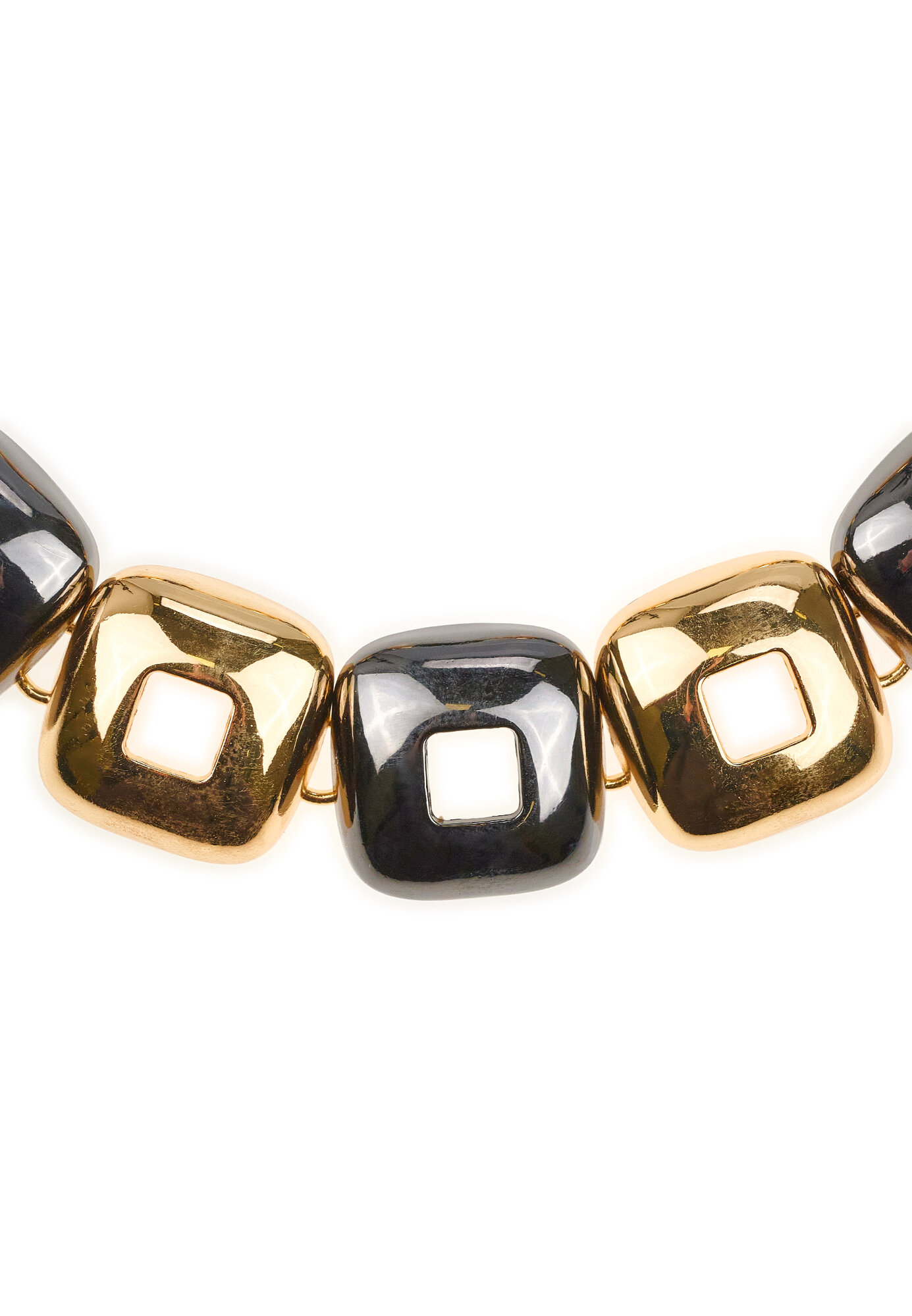 Колье YAROSLAVNA, длина 38 см, черный, золотой — фото 1