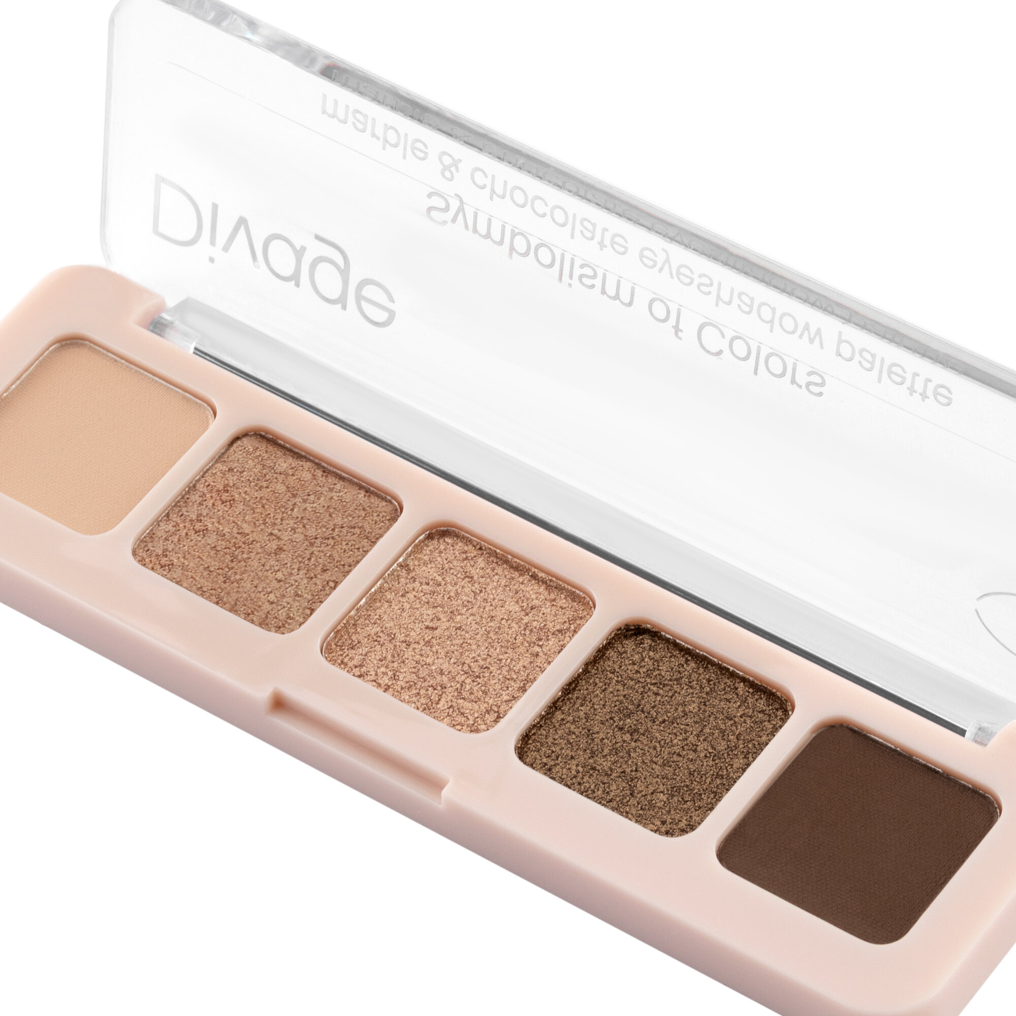 Палетка теней DIVAGE "Colors Marble&Chocolate", для век, профессиональная, матовая, 5,5 г — фото 1