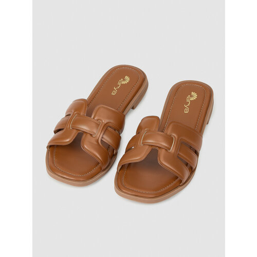 фото Шлёпанцы arya summer ease, размер 40, коричневый