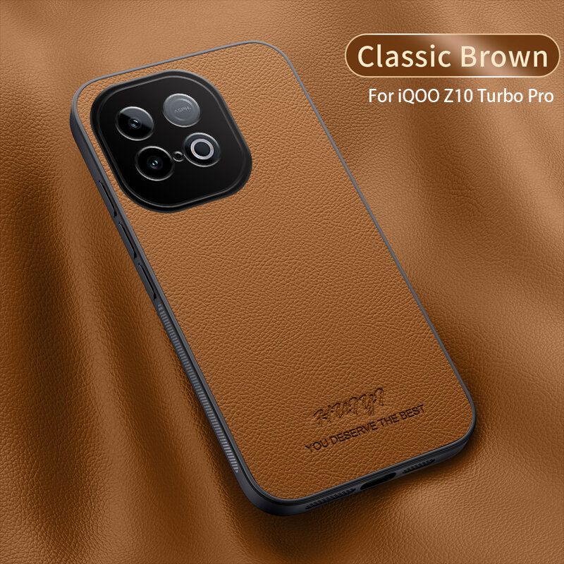 Чехол для Vivo IQOO Z10 Turbo / Vivo IQOO Z10 Turbo Pro Высококачественная кожа антиударный чехол, кожа поверхность, искусственная кожа, защита камеры, ударопрочный, Vivo, Vivo IQOO Z10 Turbo