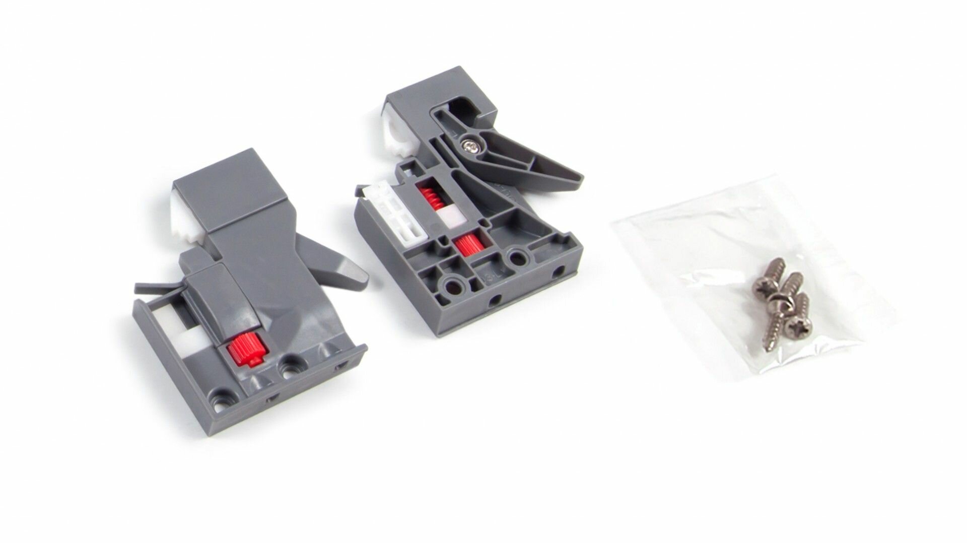 Фиксатор для надвижного монтажа направляющих полного выдвижения B-Slide DBH02/GR серый 4 комплекта