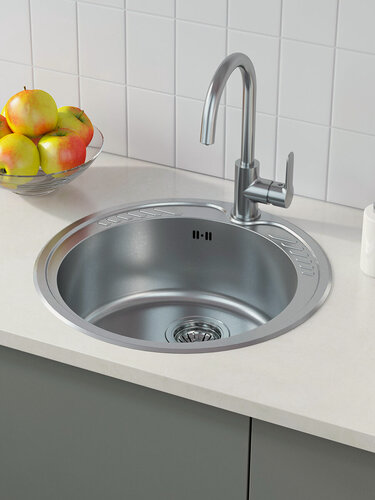 Изображение товара Мойка для кухни IDDIS Suno S SUN49S0i77 нержавеющая сталь, шелк