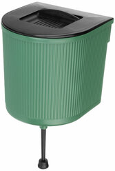 Рукомойник пластмассовый, 5 л, с краном и крышкой, зеленый, 67561