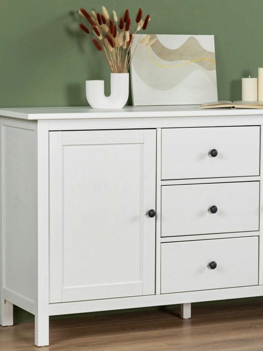 Комод Askona (Аскона) 3 ящика и 2 двери Terek (Терек) Белый, 157*089*047