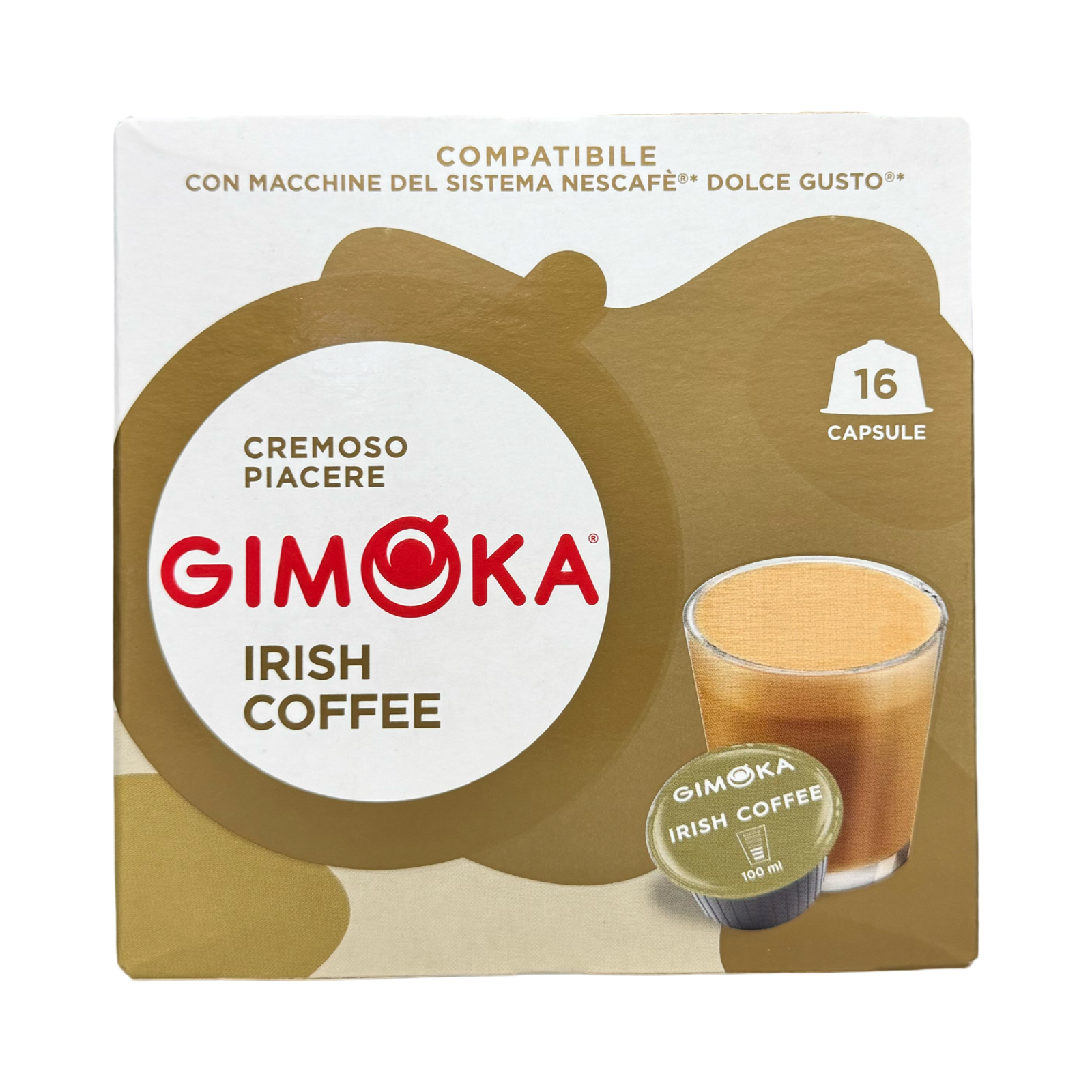 Капсулы Gimoka "Irish Coffee", для кофемашин Dolce Gusto, 16 шт.