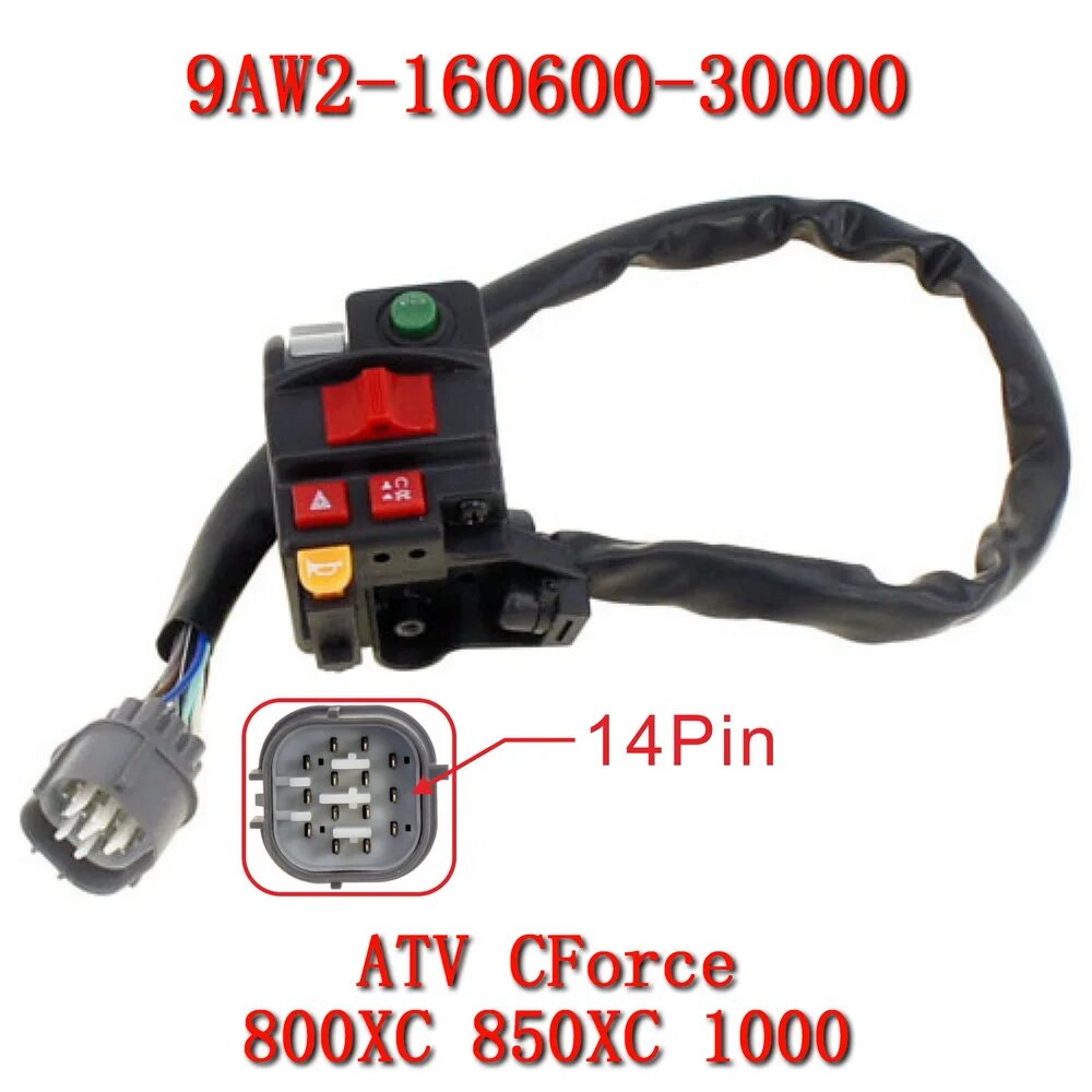 Левый переключатель на руле 9AW2- 160600 -30000 для квадроцикла CFMoto CF1000ATR CF1000AU CF800ATR-3 CF800AU-2A