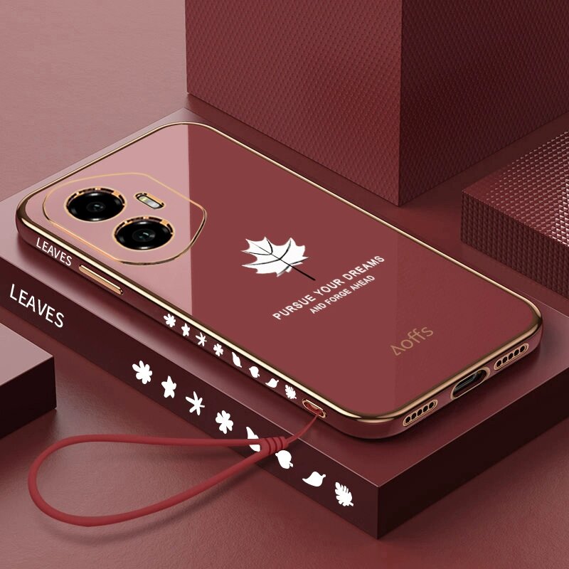 Премиум противоударный силиконовый чехол для смартфона Honor 300, матовая поверхность, цвет Чайная красная