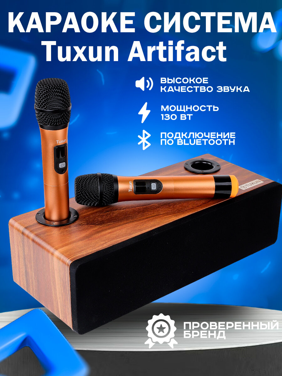 Караоке система для дома Tuxun Artifact 2.1 PRO 130 Вт с двумя микрофонами