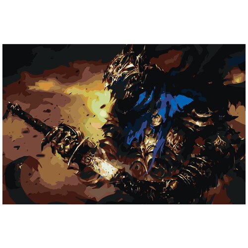 Картина по номерам Dark Souls Дарк Соулс: Арториас 2, Раскраска 40x60 см, Игры картина по номерам dark souls дарк соулс хранительница огня раскраска 40x60 см игры