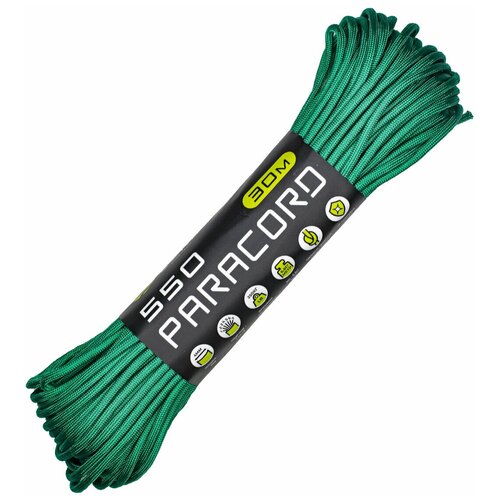 Паракорд 550 Cord 30м (emerald green) 550 popular type iii 7 strand parachute paracord cord lanyard mil spec core for hunting paracord 550 100ft outdoor tools