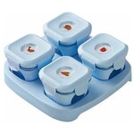 Детский контейнер для еды Xiaomi Kalar Food Box Blue (4шт) - изображение