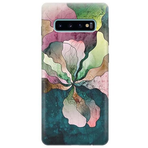 фото Ультратонкий силиконовый чехол-накладка для samsung galaxy s10+ с принтом "прекрасные цвета" gosso