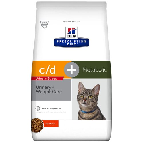 Корм Hill's Prescription Diet Metabolic + Urinary Stress Feline для оптимального веса при МКБ и стрессе, 1.5 кг