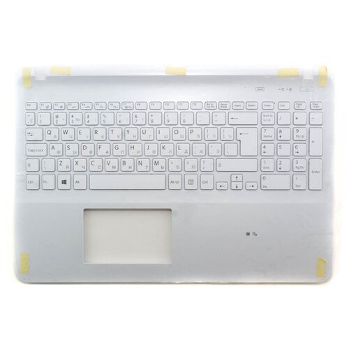 Клавиатура для ноутбука Sony Vaio NSK-SN0BQ белая топ-панель без подсветки 406000₽