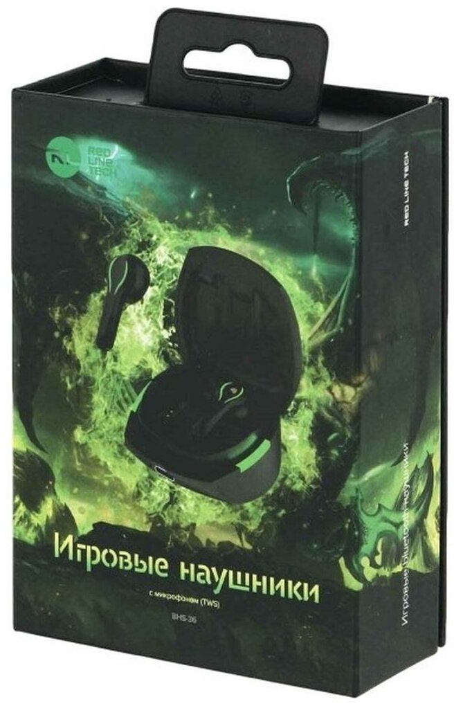 Наушники Red Line с микрофоном (TWS) BHS - 36, черный - фото №4