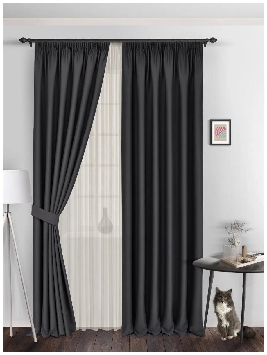 Комплект штор ВсеТканиТут блэкаут Bacio 2 шт - 250 х 250 см